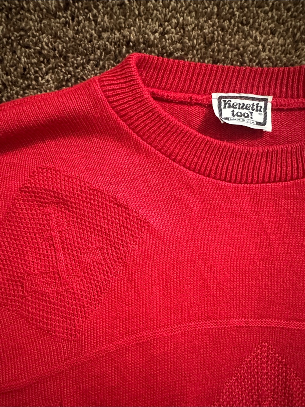 VTG Kenneth Too Red Sailor Knit Sweater - Picture 3 of 4